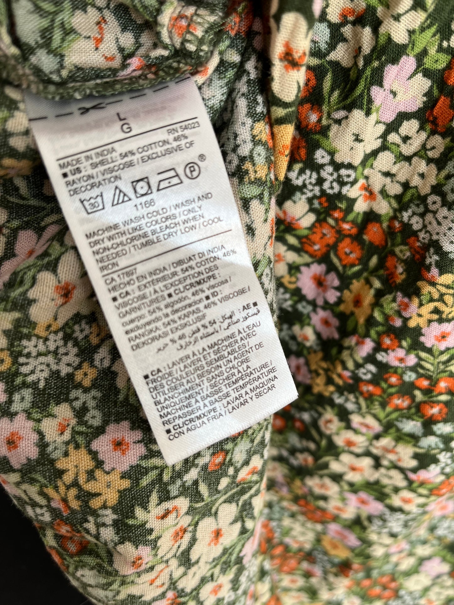 Blouse Old Navy - Étiquette de composition