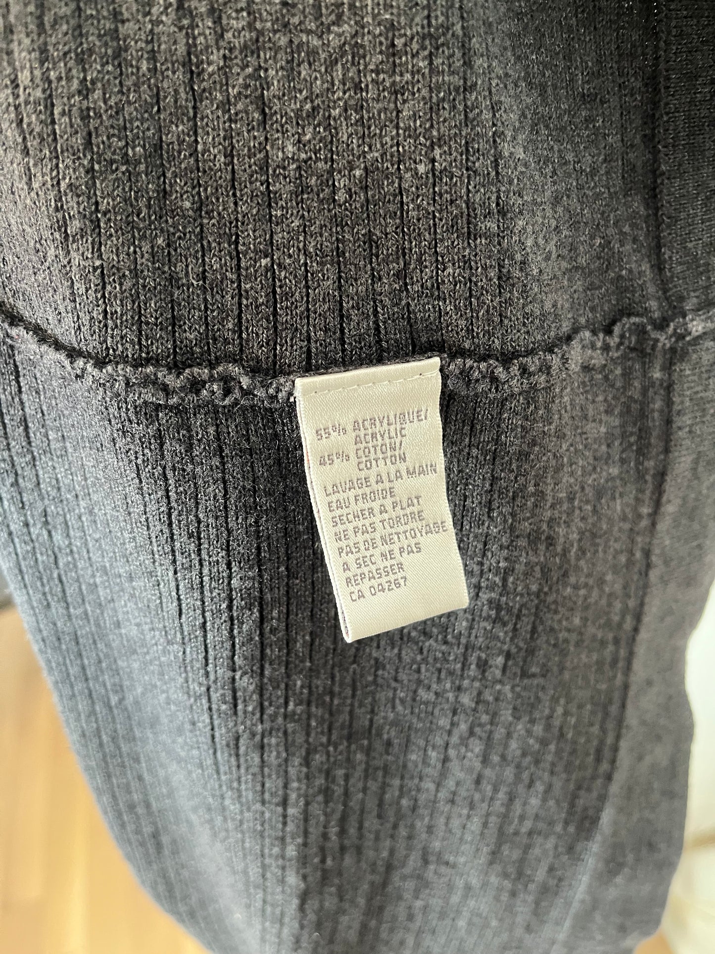 Cardigan Les Collections Mat - Vue sur l'étiquette de compsition