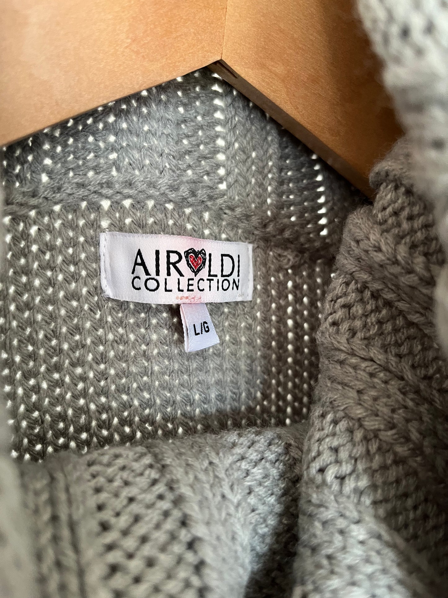 Chandail Airoldi - Étiquette de taille et de marque