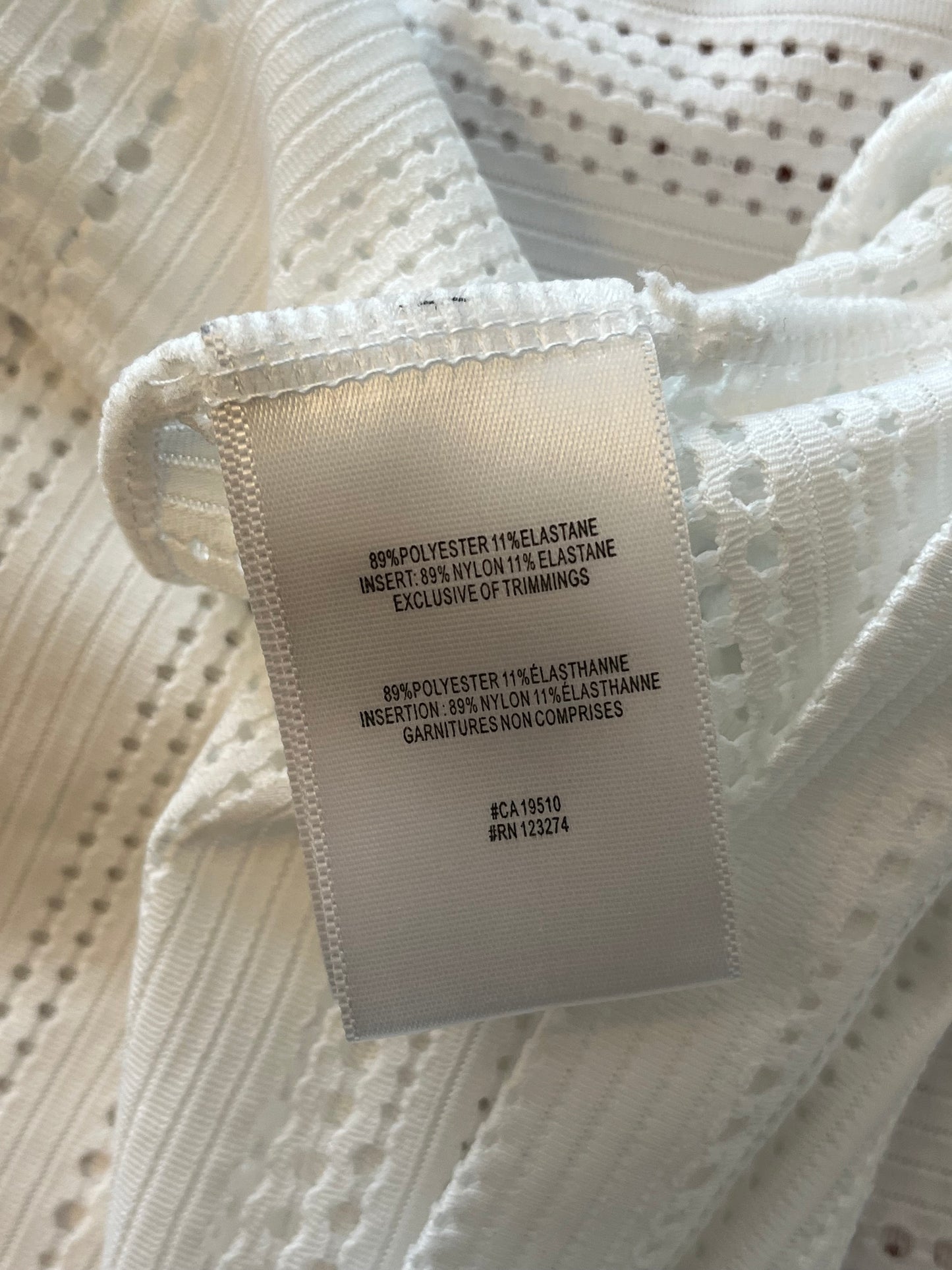 Camisole Lolë - Étiquette de composition