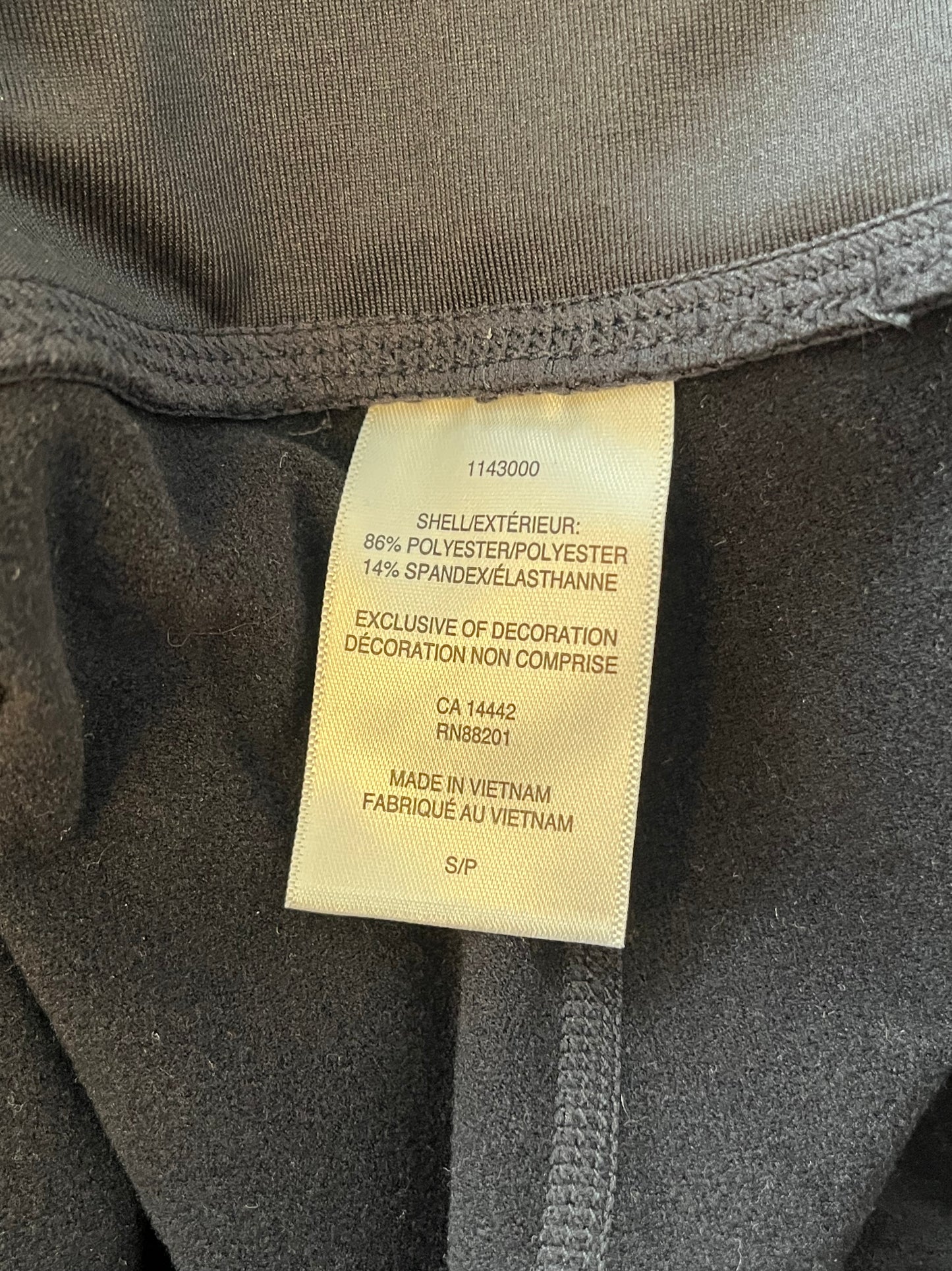 Leggings Mondetta - Étiquette de composition