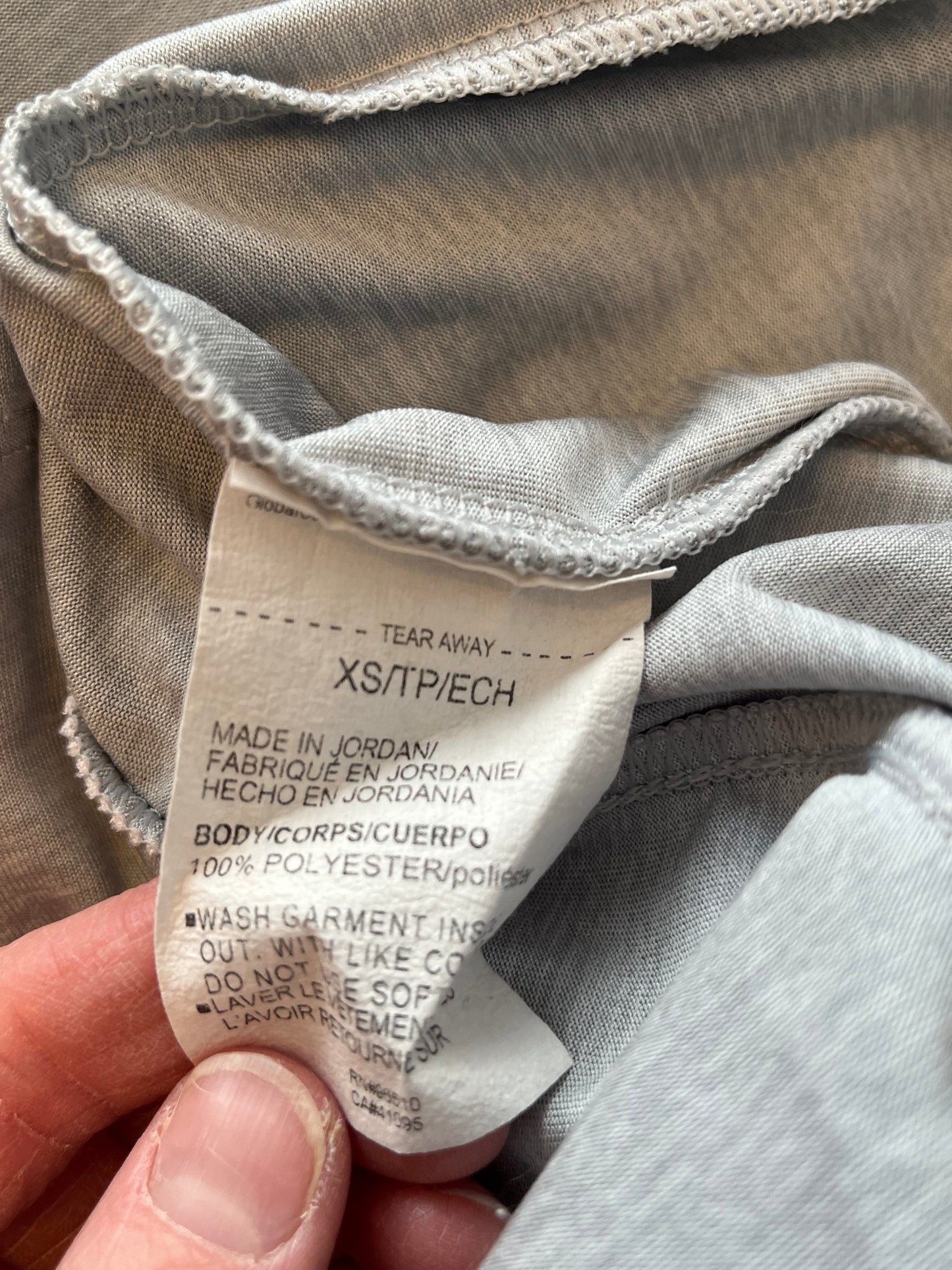 Chandail Under Armour - Étiquette de composition