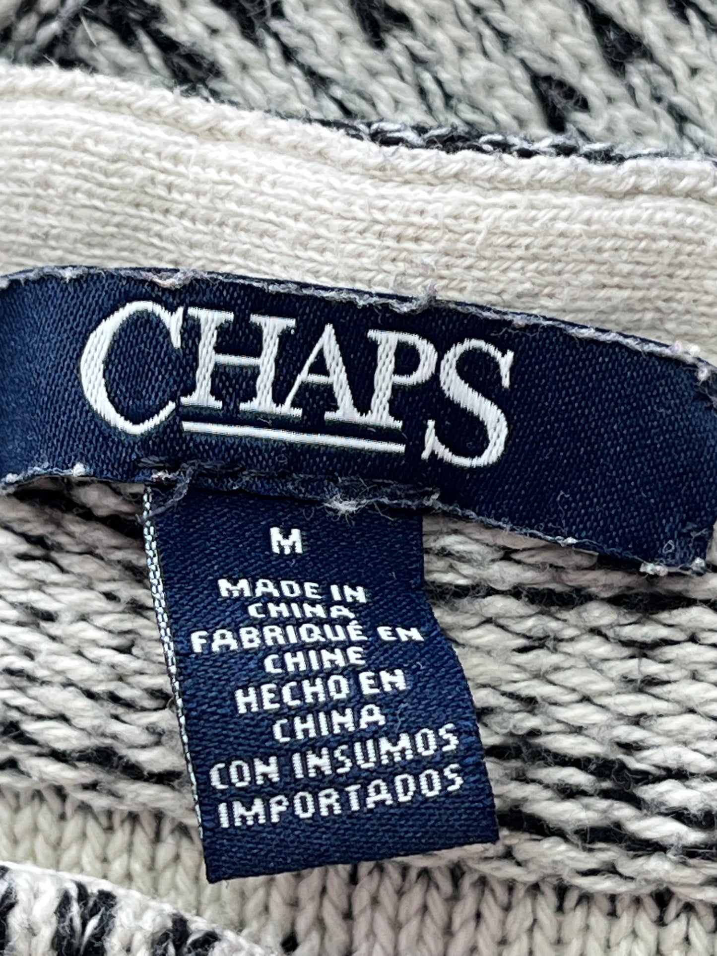 Chandail Chaps - Étiquette de taille et de marque
