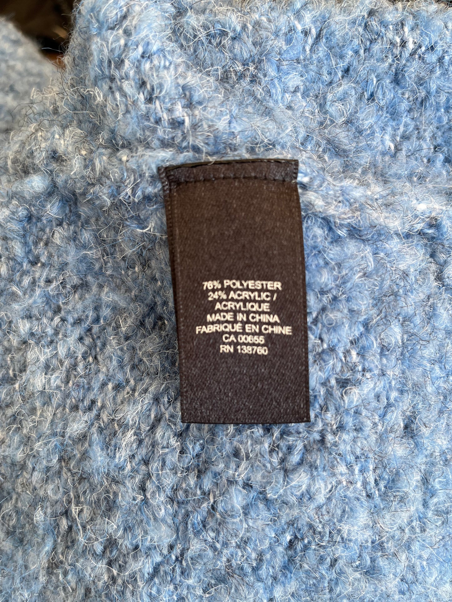 Cardigan RW&CO - Étiquette de composition