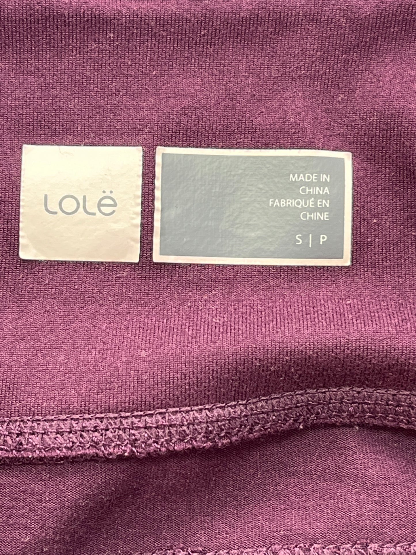 Joggings Lolë - Étiquette de taille et de marque