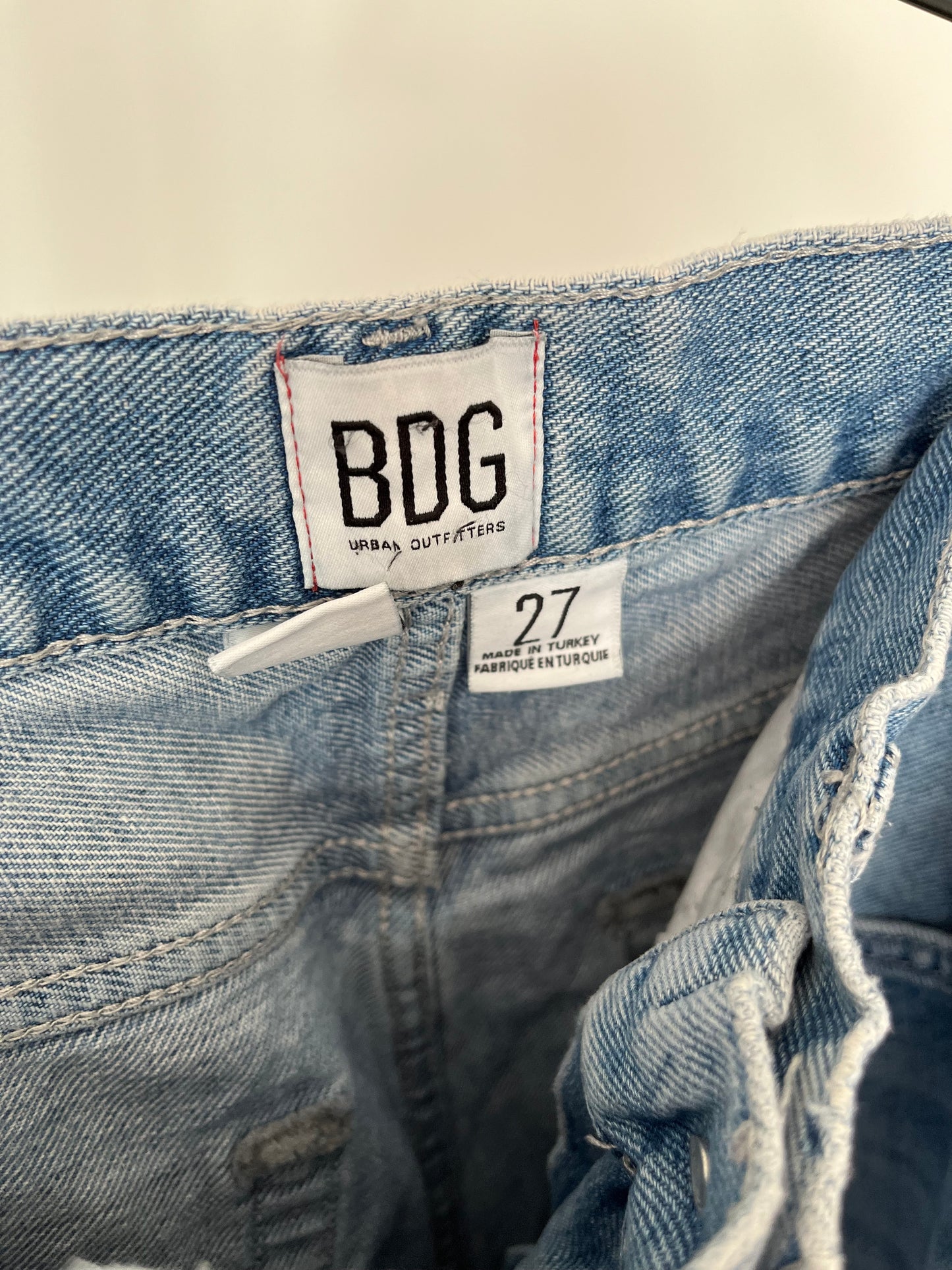 Jean BDG - Étiquette de marque et taille