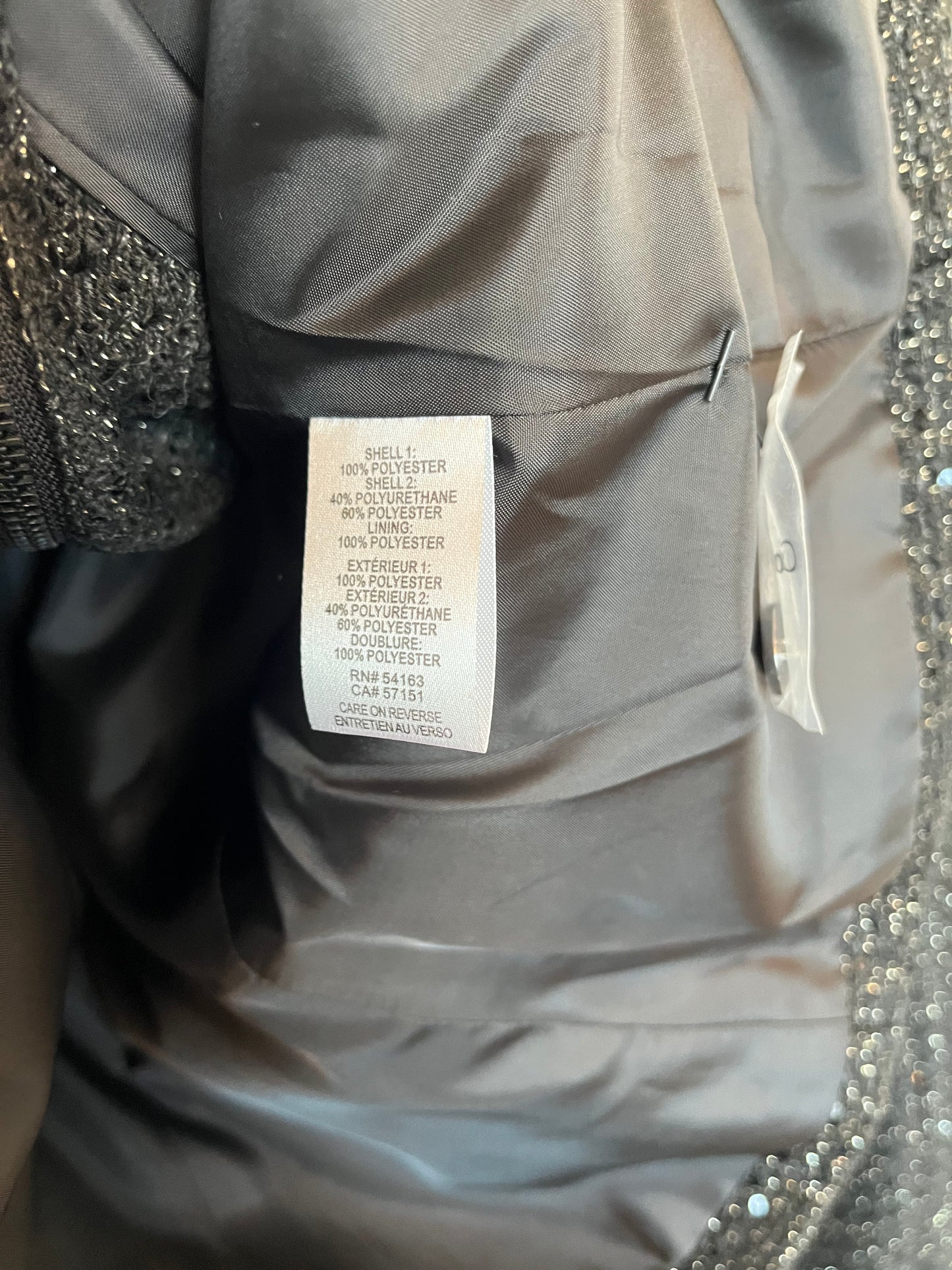 Veston boléro gris scintillant