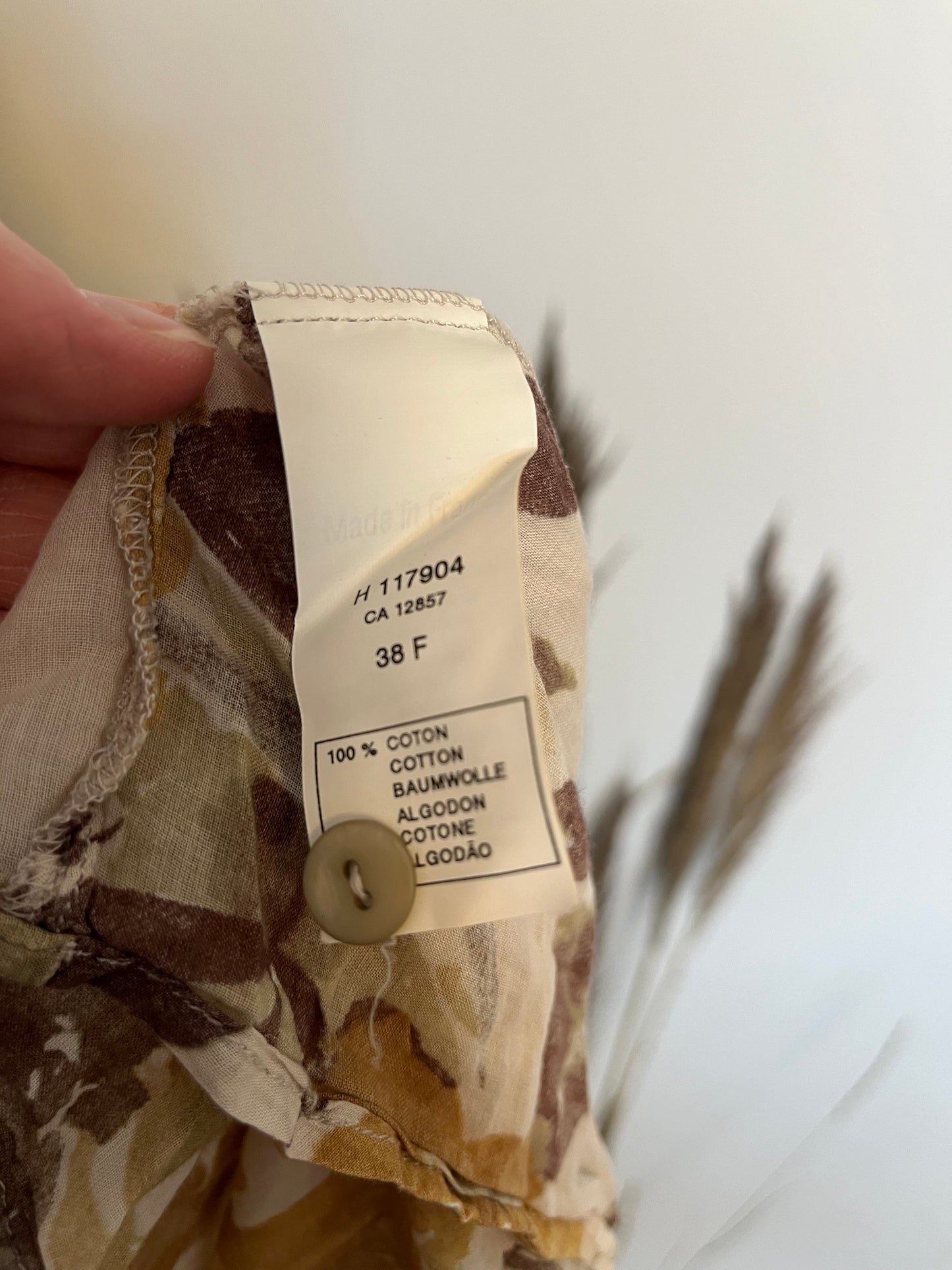 Chemise New Man - Étiquette de composition