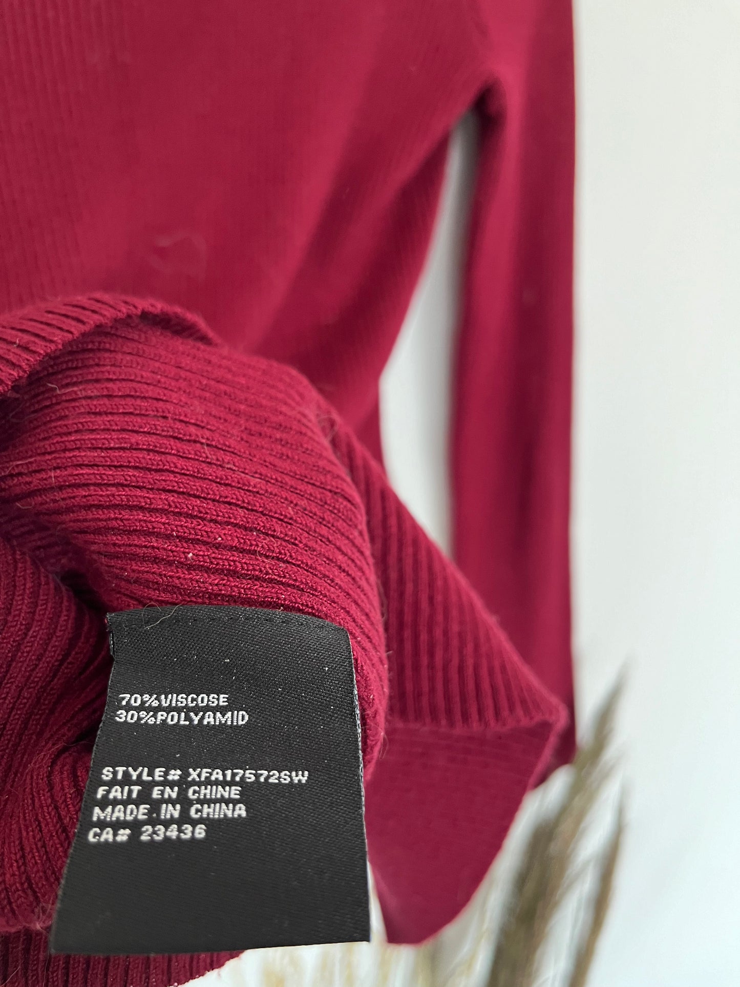 Chandail Hangar-29 - Étiquette de composition