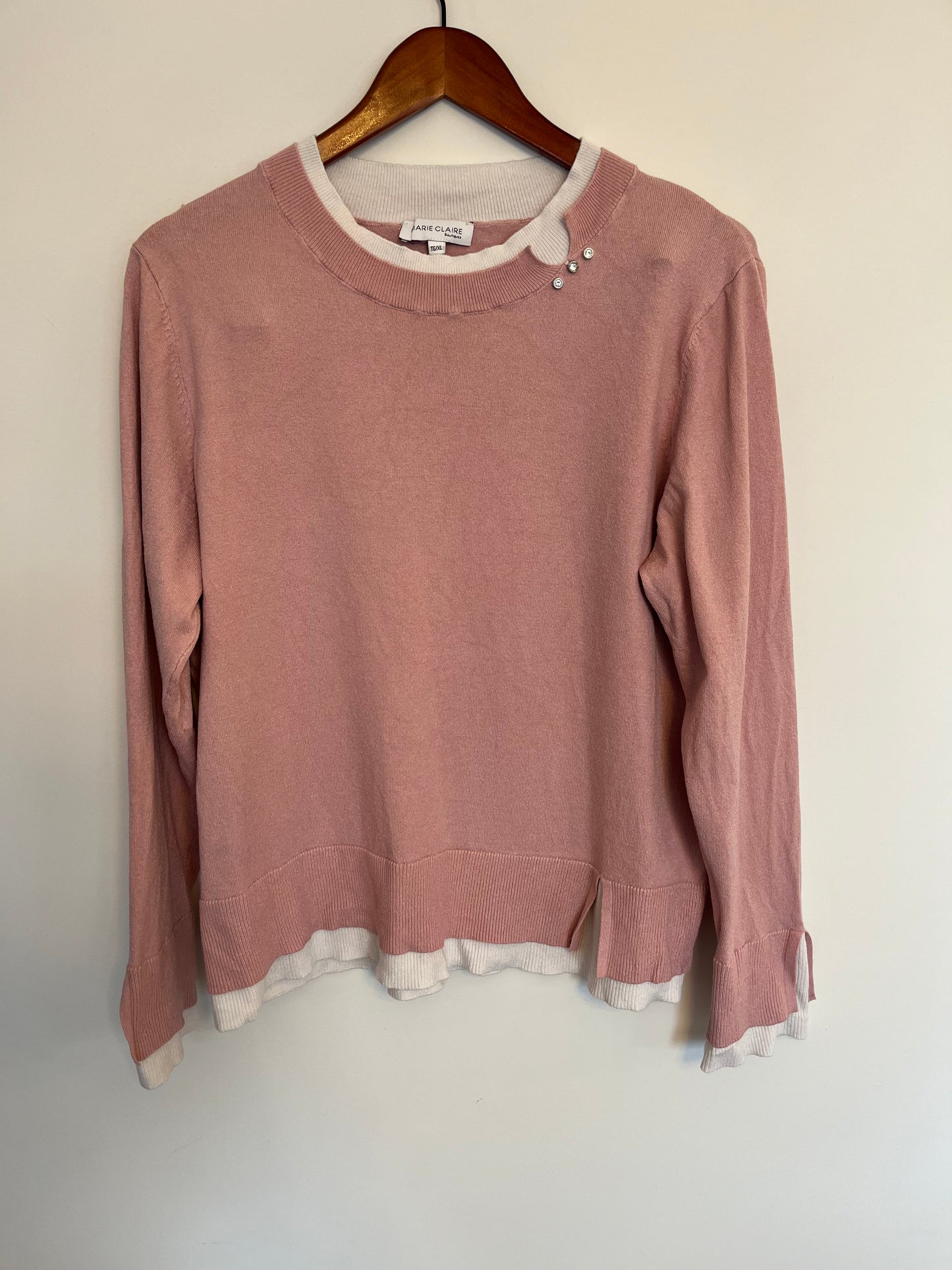 Chandail vieux rose à manche longues