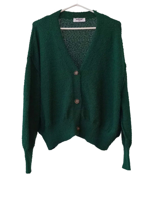 Cardigan rustique vert forêt
