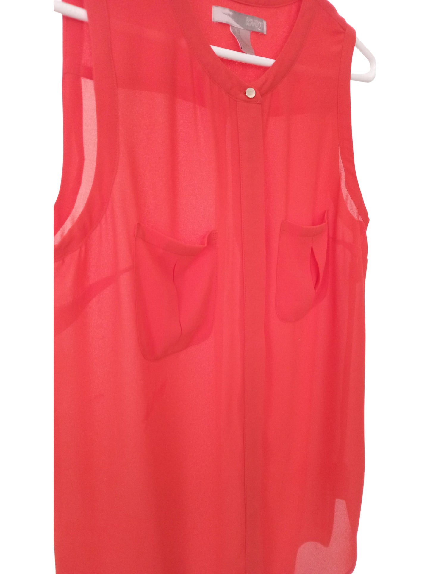 Blouse sans manches orange – coupe oversize