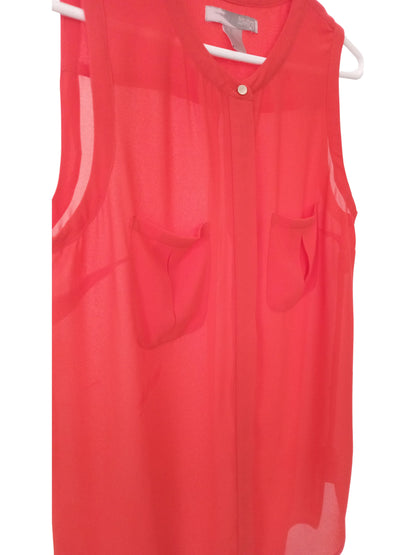 Blouse sans manches orange – coupe oversize