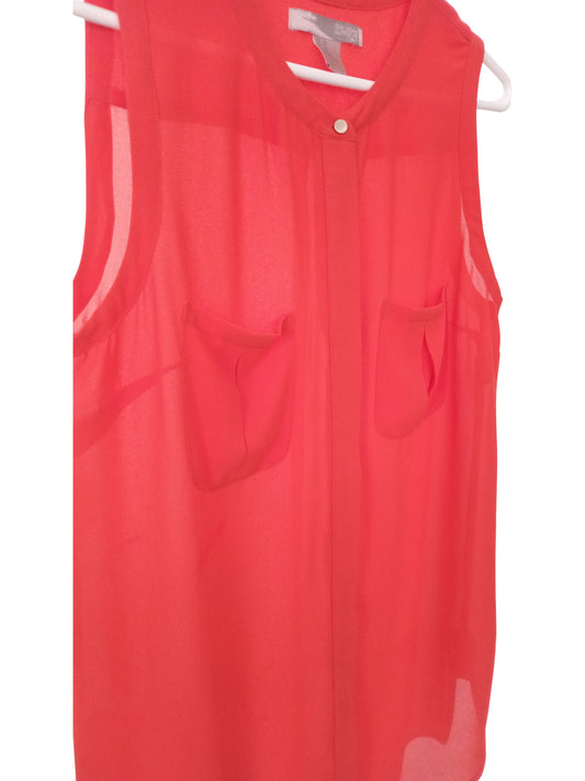 Blouse sans manches orange – coupe oversize