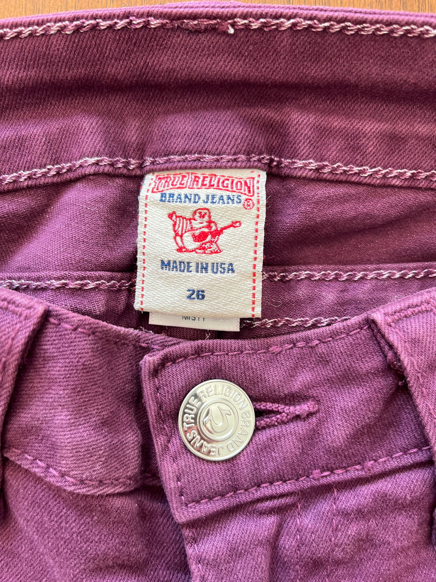 Jean True Religion - Éiquette de taille et marque