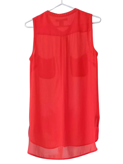 Blouse sans manches orange – coupe oversize