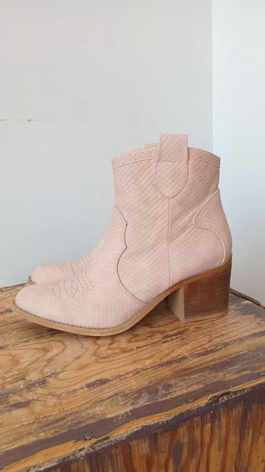 Bottes effet cowboy à la cheville (39 / 8.5)