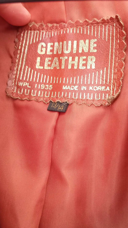 Manteau en cuir vintage (P/M)