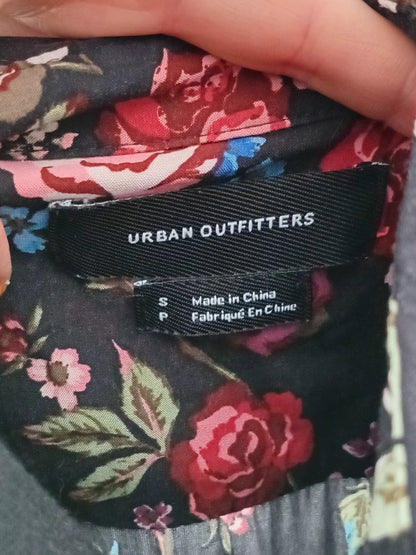 Chemise florale noire bohème (S)
