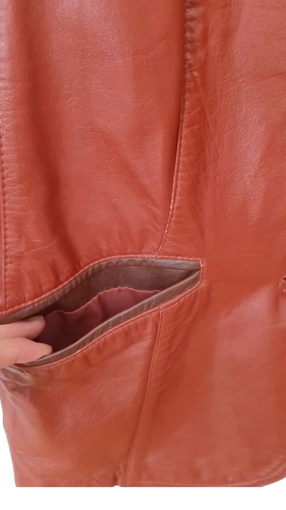 Manteau en cuir vintage (P/M)