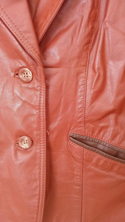 Manteau en cuir vintage (P/M)