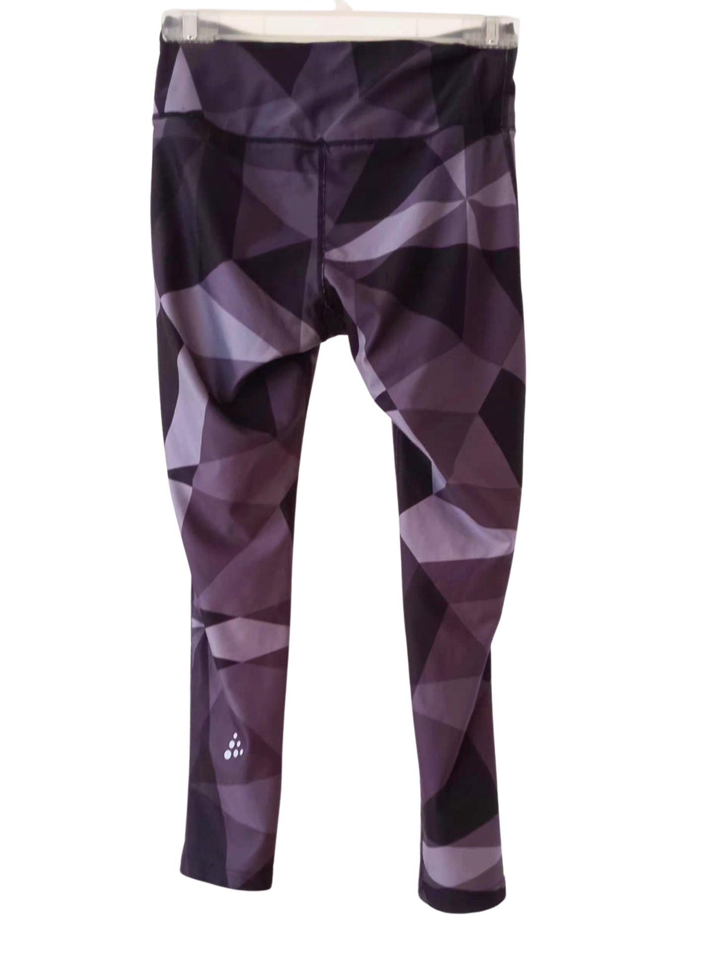 Legging d’entraînement mauve à motifs géométriques