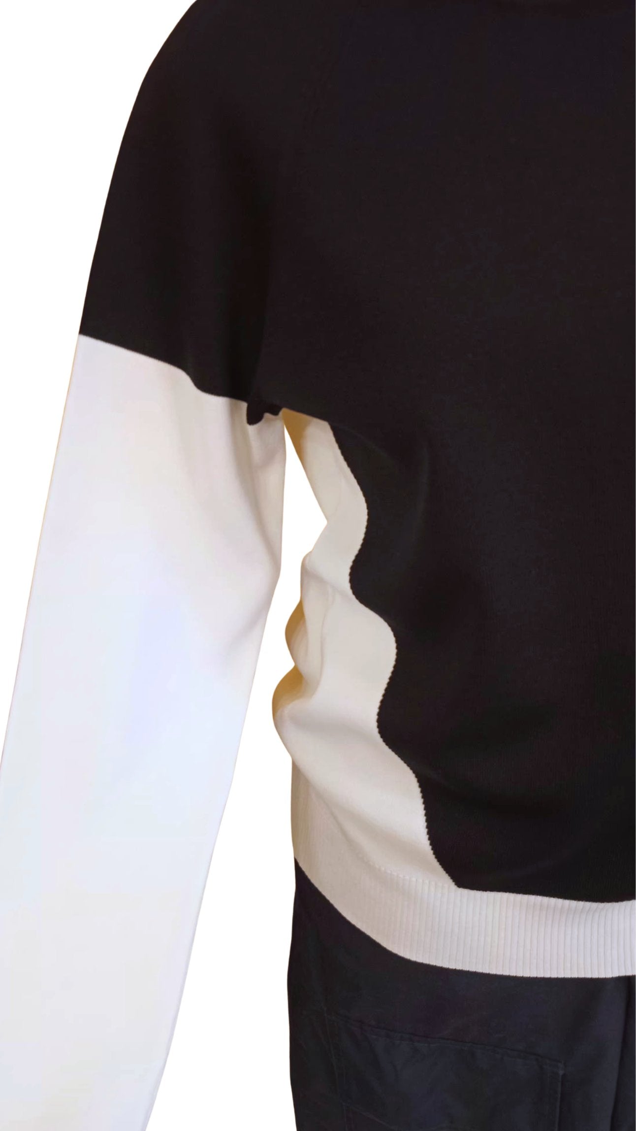 Chandail blanc et marine