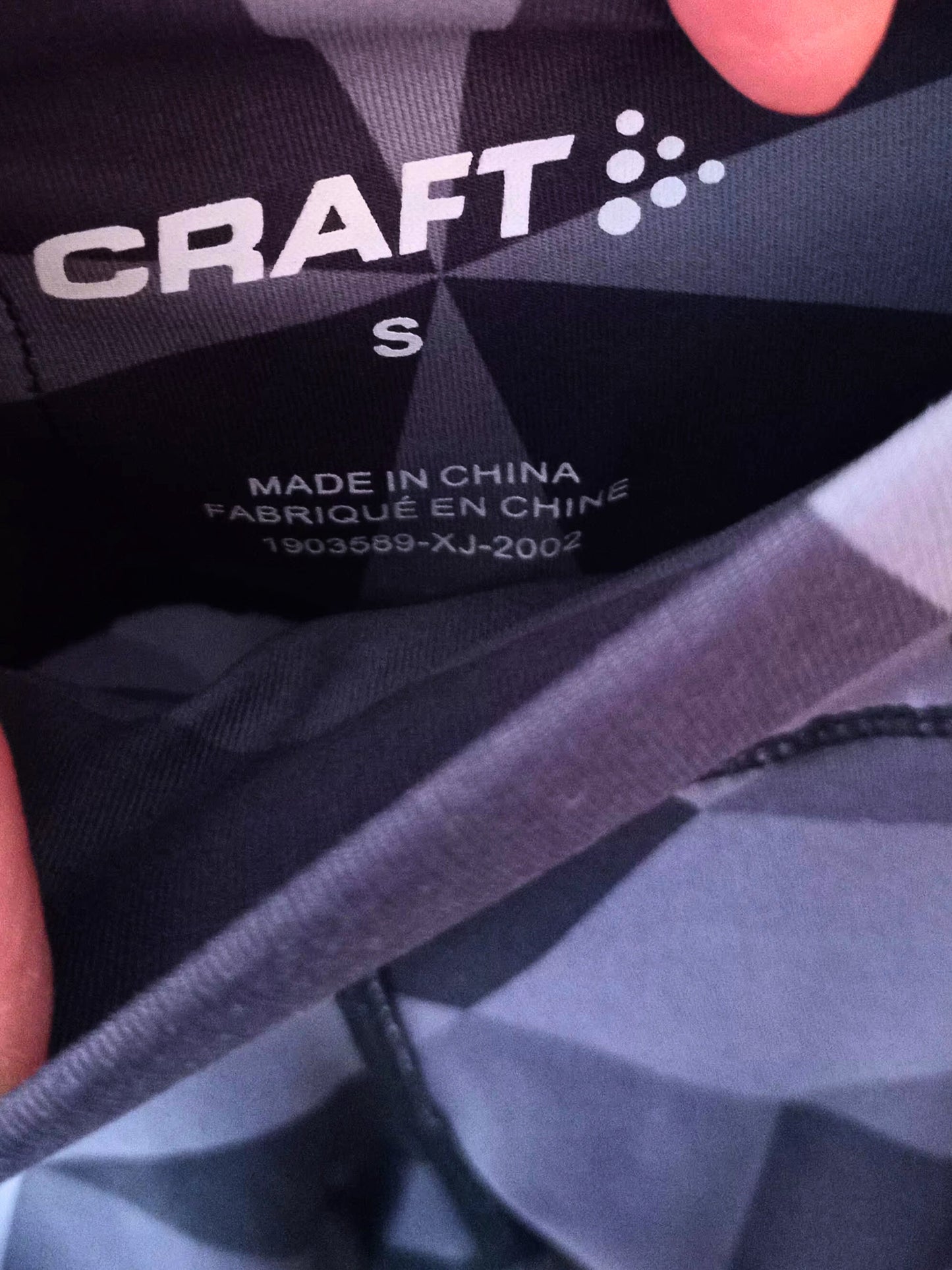 Legging d’entraînement mauve à motifs géométriques