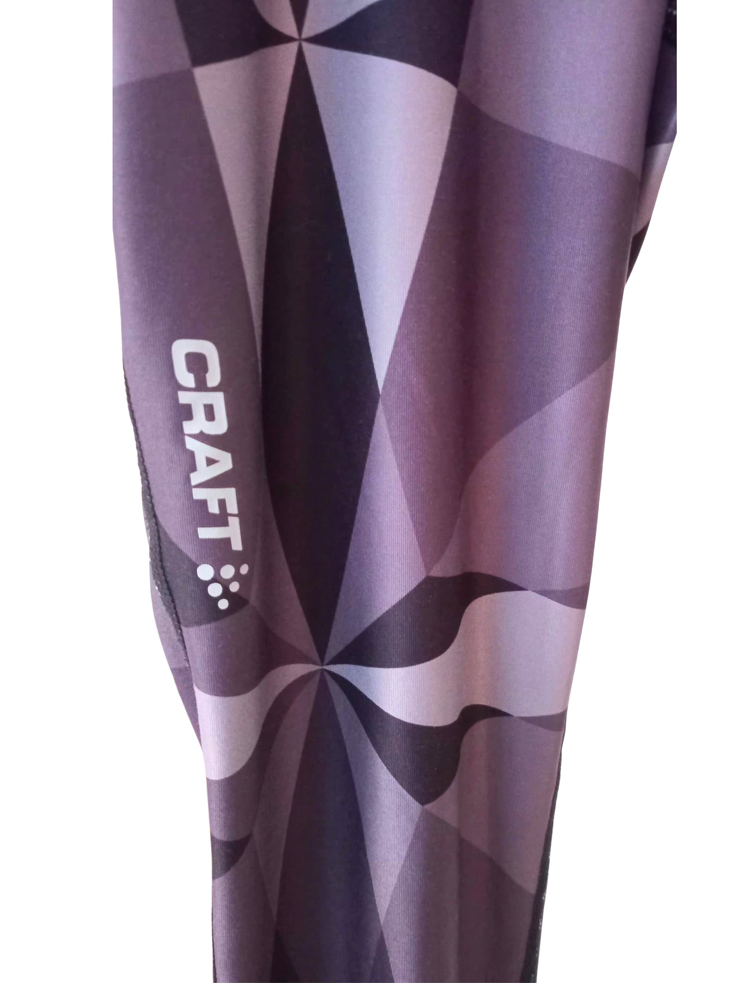 Legging d’entraînement mauve à motifs géométriques