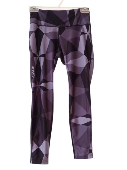 Legging d’entraînement mauve à motifs géométriques