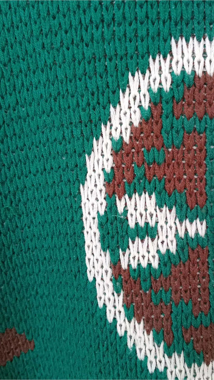 Chandail tricot vintage à motifs (G)