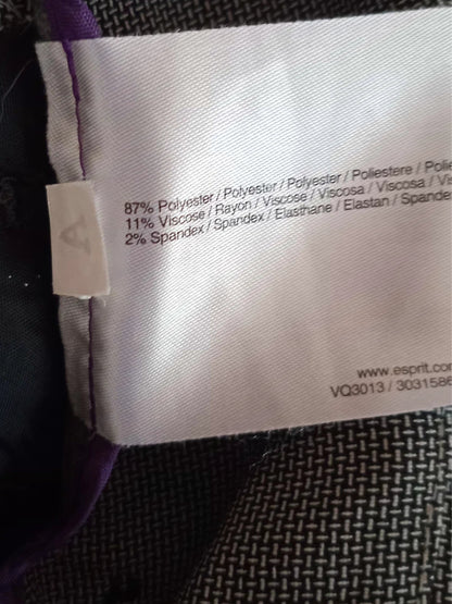 Pantalon gris texturé, taille moyenne