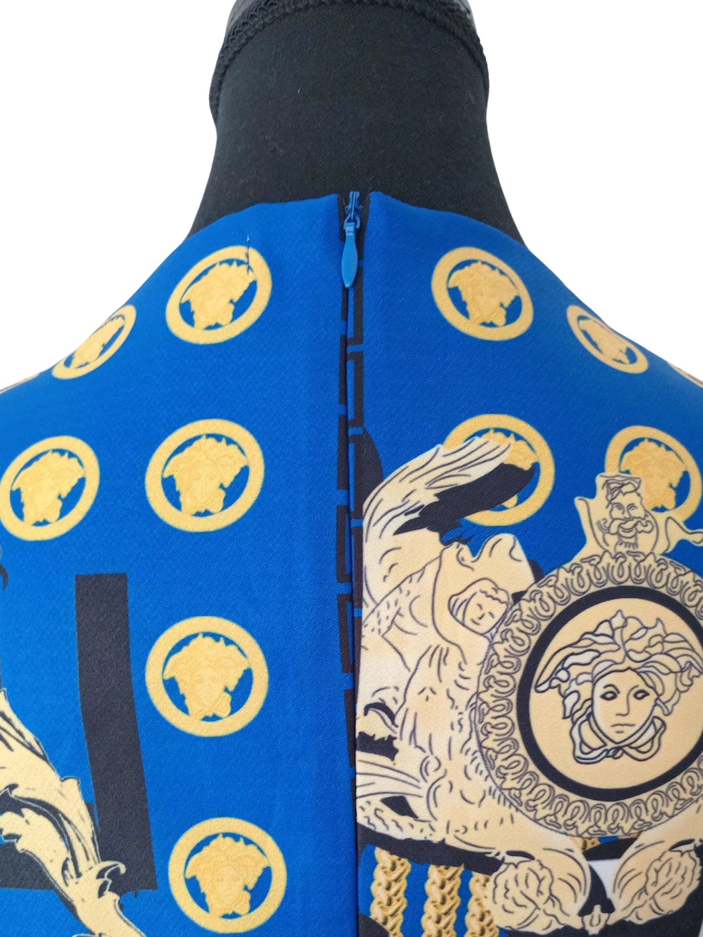 Robe crayon imprimée vintage (XL)