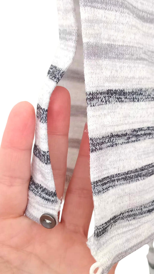 T-shirt rayé avec manches ouvertes (P)