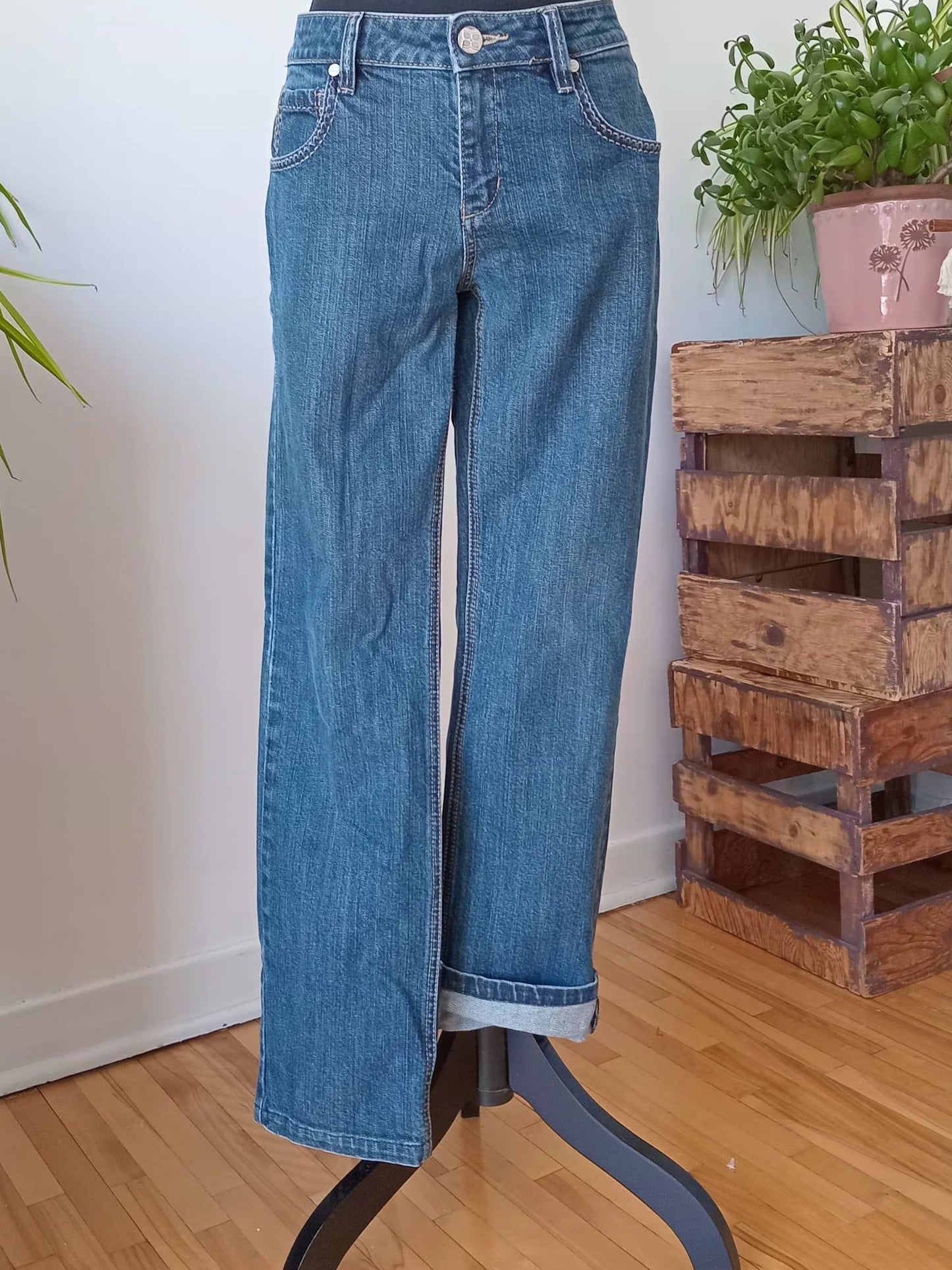 Jean coupe droite denim foncé