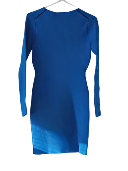 Robe bleu royal à zip avant – pièce trésor