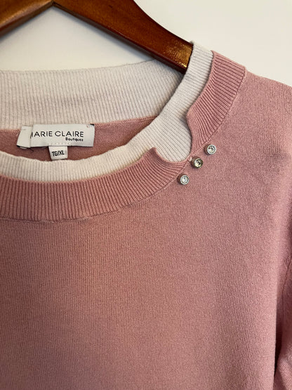 Chandail vieux rose à manche longues