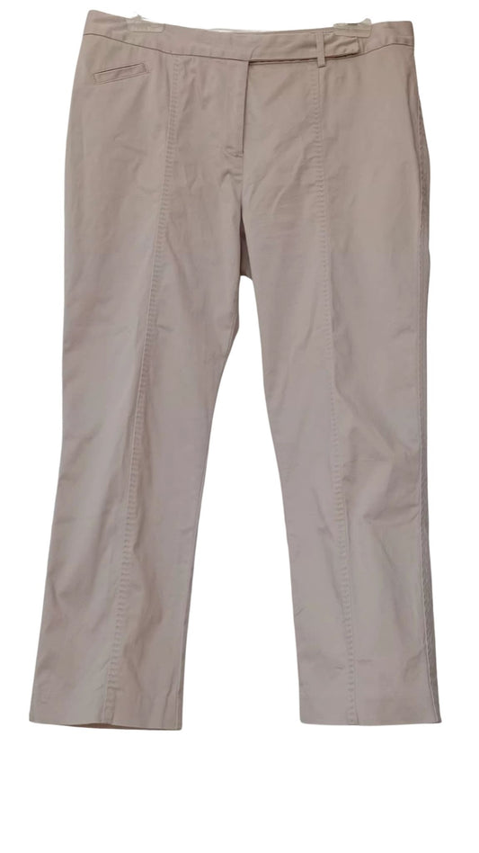 Pantalon beige à couture frontale (M)