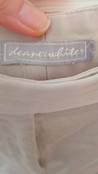 Pantalon beige à couture frontale (M)