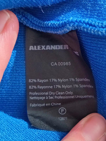 Robe bleu royal à zip avant – pièce trésor