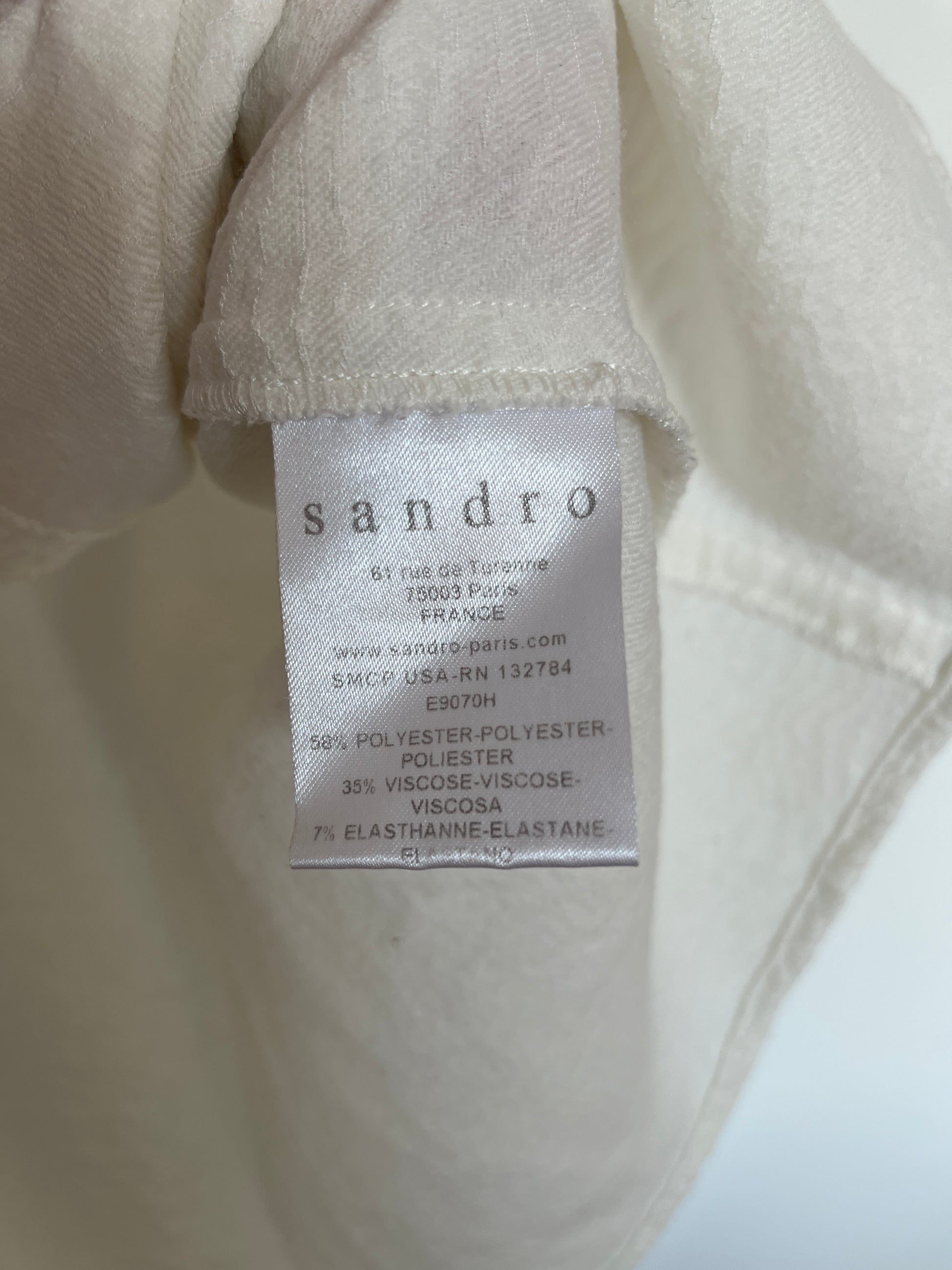Camisole Sandro - Étiquette de composition