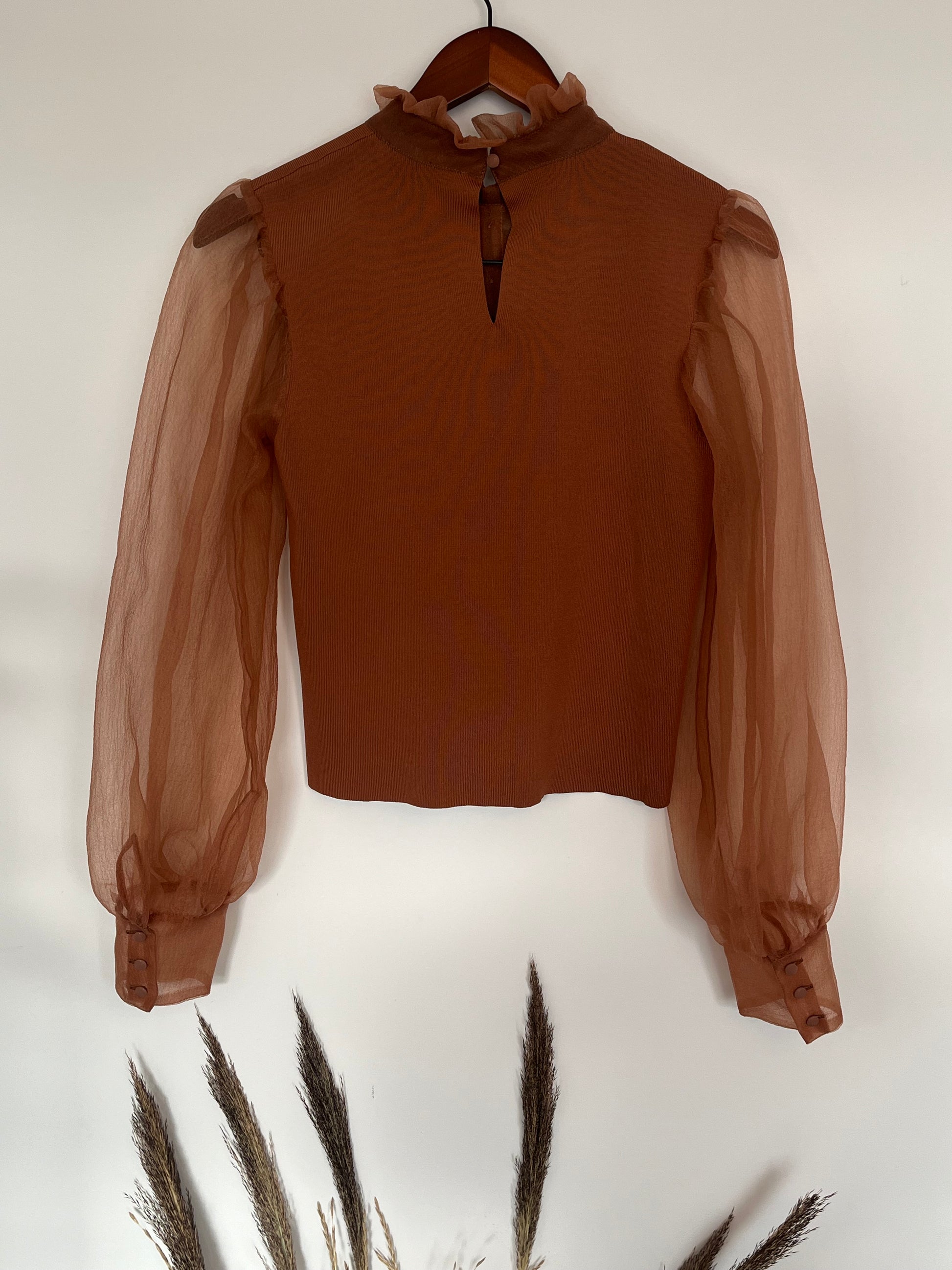 Blouse Zara - Vue arrière sur fond blanc