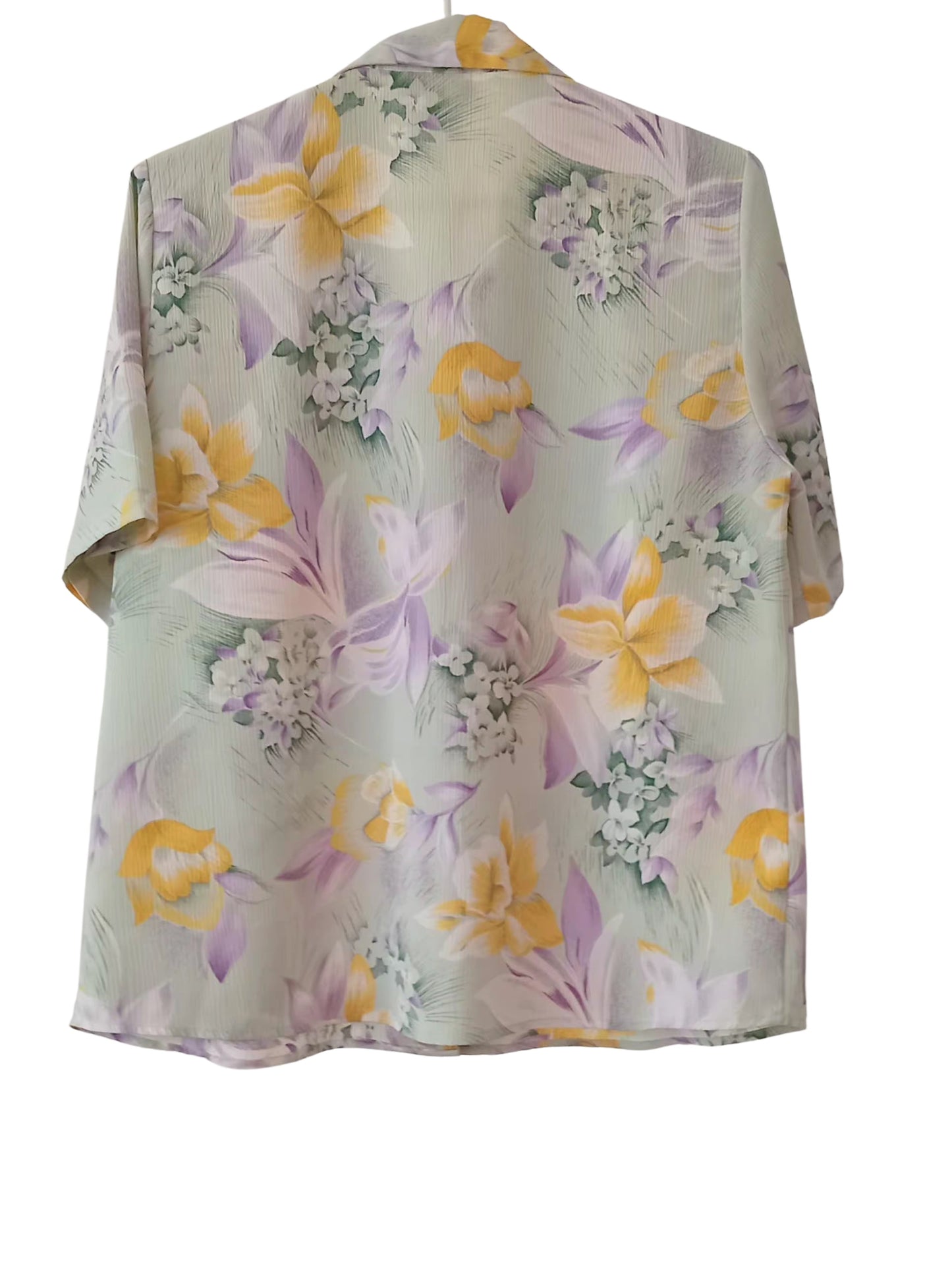 Blouse vintage tropicale vert menthe