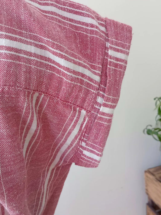 Robe tunique rayée en coton (S)