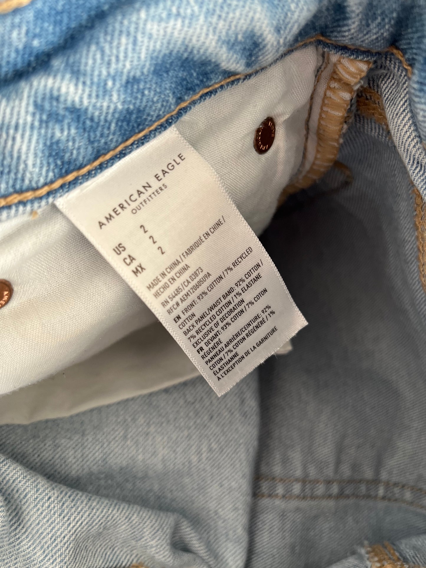 Short American Eagle - Étiquette de taille