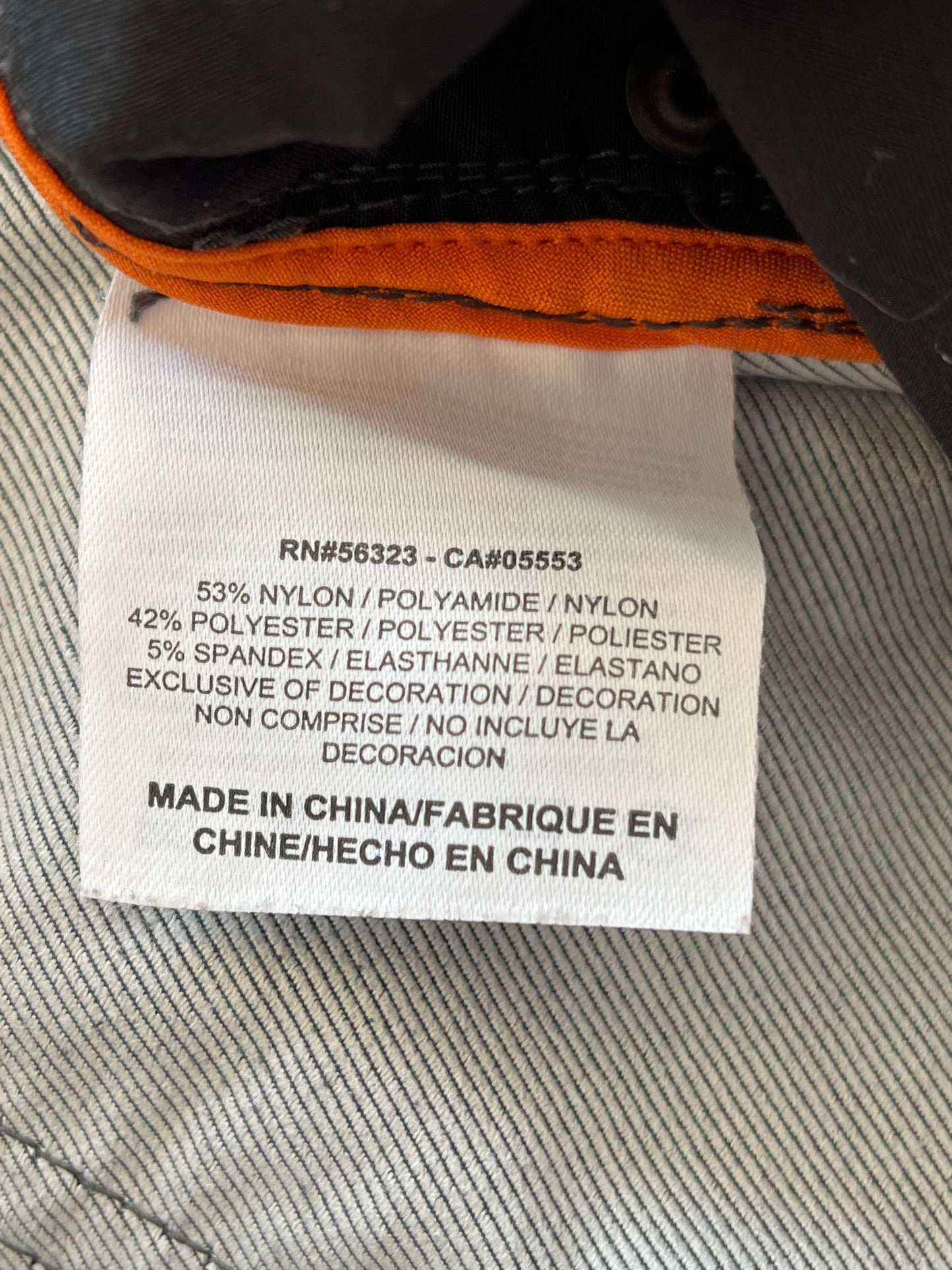 Pantalon Nike - Étiquette de composition