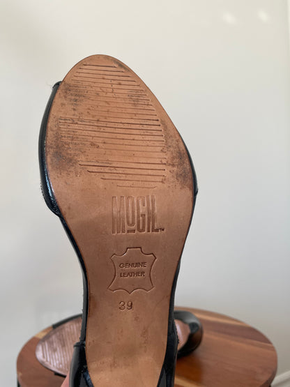 Escarpins noir et vert