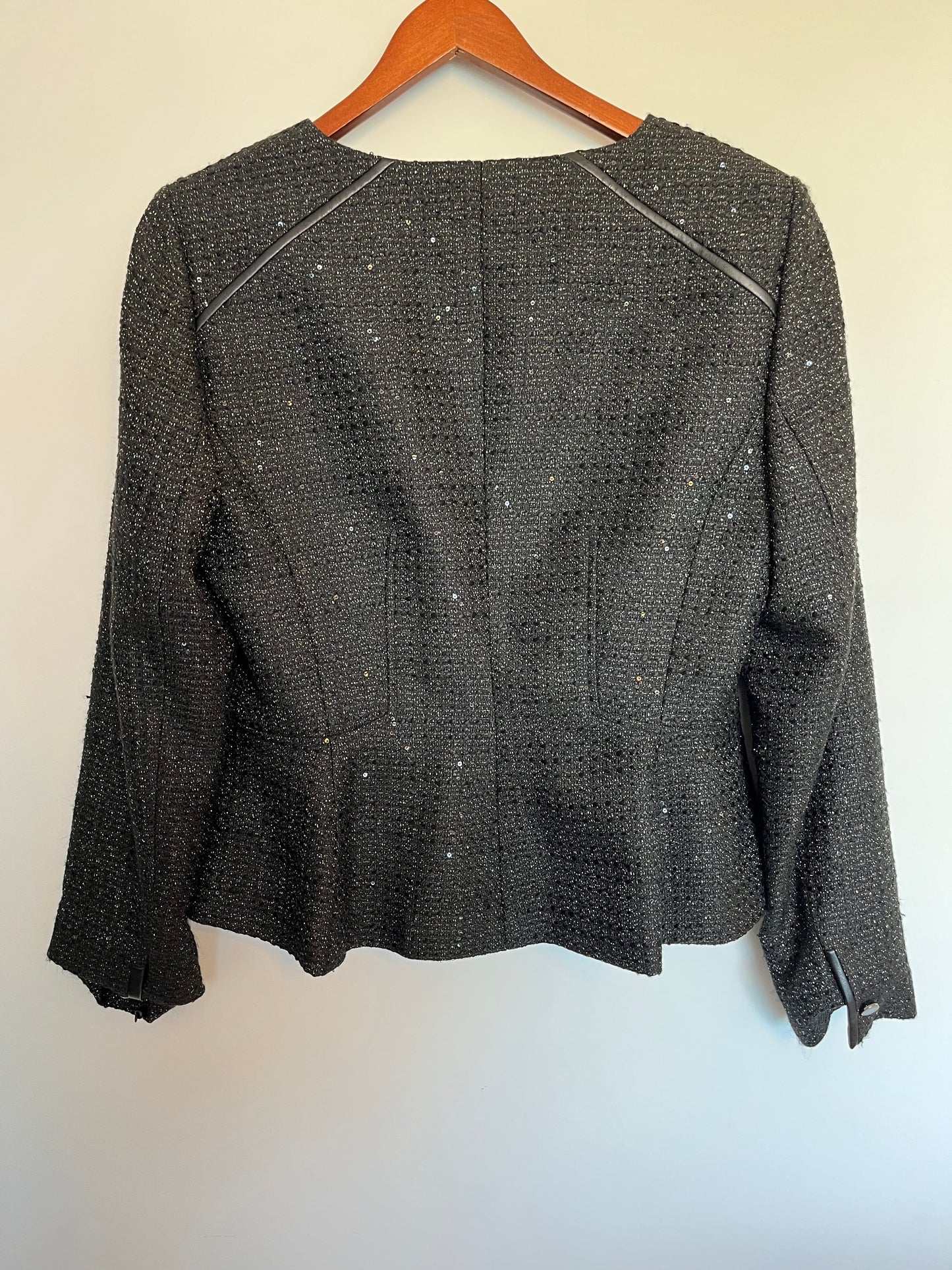 Veston boléro gris scintillant