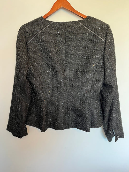 Veston boléro gris scintillant