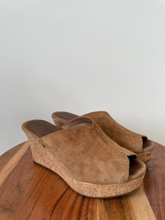 Souliers Ugg - Vue du côté droit sur fond blanc
